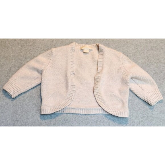 Michael Kors Cardigan Sweater Toddler Girls S Cream Color Made with Italian Yarn - Picture 1 of 4